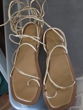 Seychelles Gold Wrap Sandals ($130)